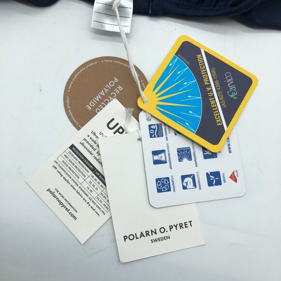 Polarn O. Pyret Girls Navy Polka Dot Swimsuit With UV Protection 1-2 Years - Picture 4 of 7